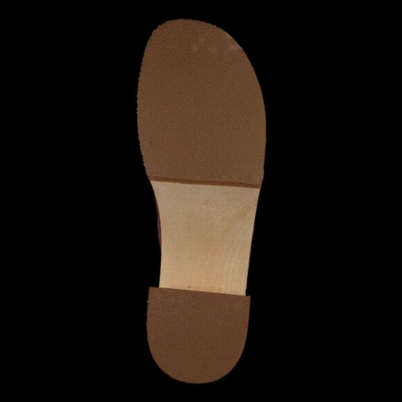 Swedish Hasbeens Pink Sandals with Woven Leather Design - Picture 13 of 16